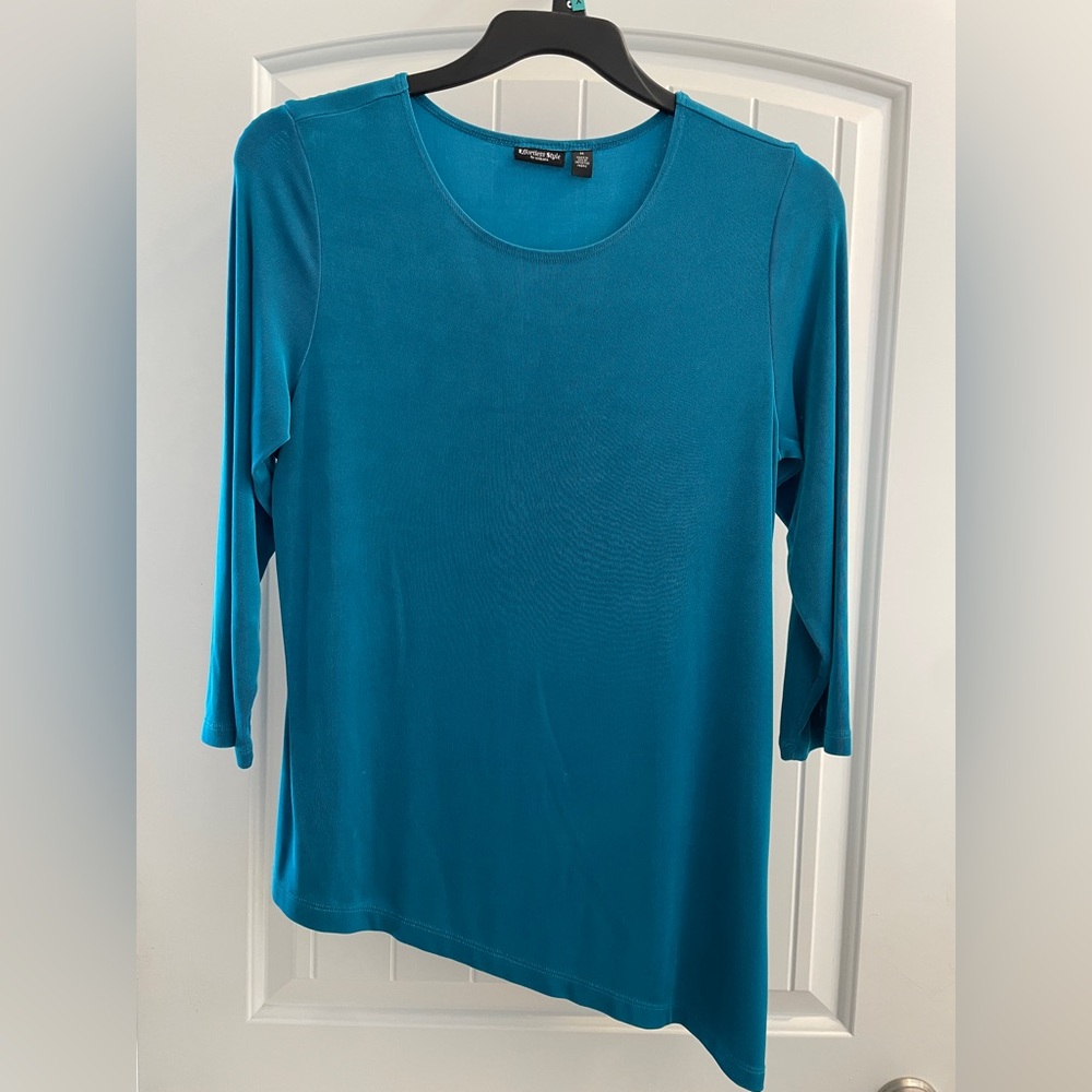 Teal Women's Top - 3/4 sleeve